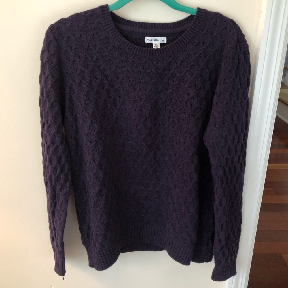 Eggplant Purple Women’s Croft & Barrow Knit Sweater Macy’s